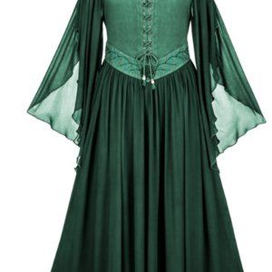 5X holyclothing Acacia Maxi Renaissance Green Dress Gown NWT